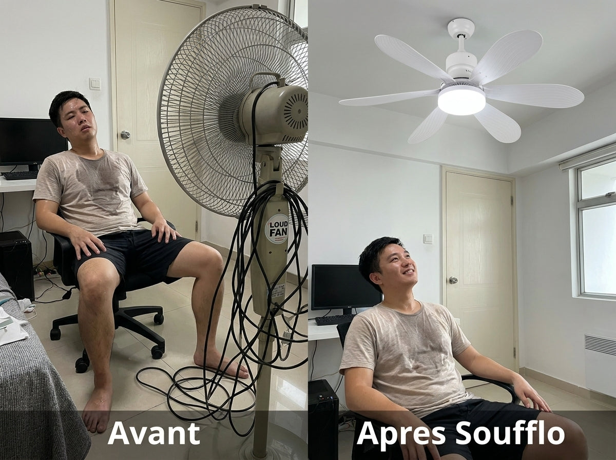 Comparaison avant/après Soufflo
