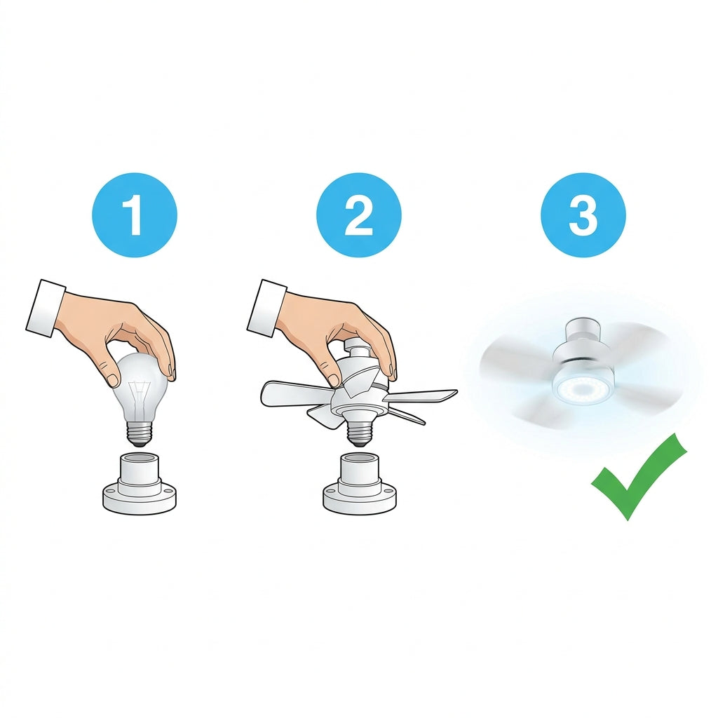 Installation en 3 etapes : devissez, vissez, profitez